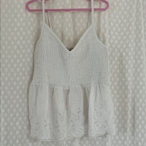 Hollister White Textured Top